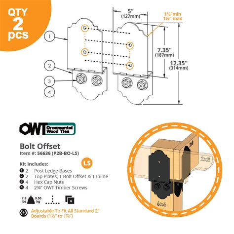 Post To Beam Bolt Offset Laredo Sunset Ozco Building Products