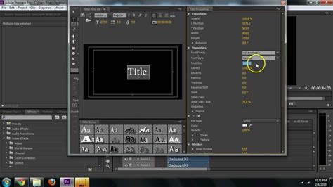 Adobe Premiere Cs6 How To Create Text Titles Tutorial Youtube