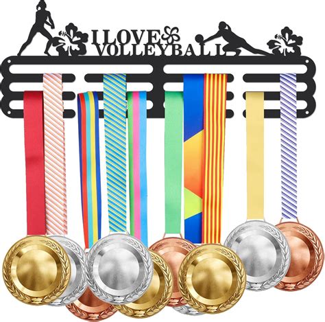 Amazon SUPERDANT Volleyball Medal Holder Display Female Volleyball