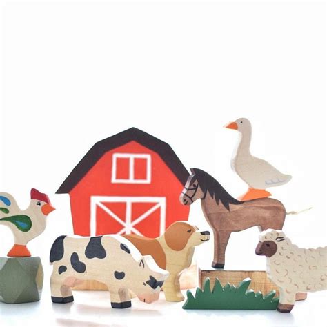 Handmade Wooden Zoo Animals Set – ToysFromTheWoods