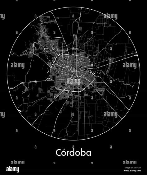 City Map Cordoba Argentina South America vector illustration Stock ...