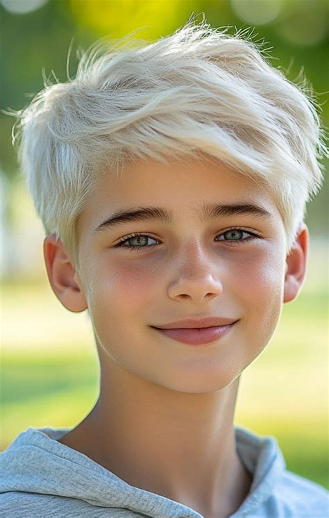 36 Cool Haircuts for Young Teen Boys to Rock : Platinum Blonde Sweep 1 ...