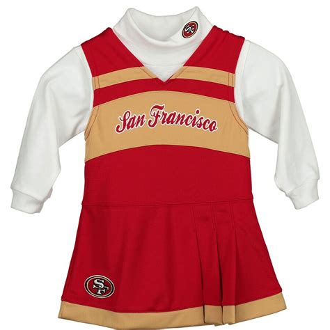 Girls Infant Scarlet San Francisco 49ers Cheer Jumper Dress