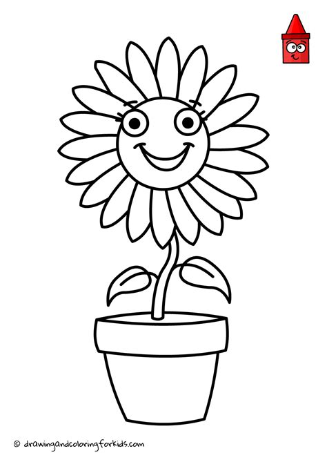 Flowers For Kids Drawing Free Download On Clipartmag