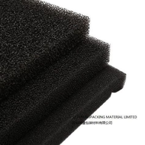 Black Rohs Open Cell Foam Filter Material Ppi Reticulated