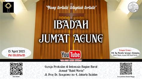 Ibadah Jumat Agung April Youtube