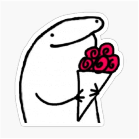 Flork Flowers Memes Reaction Sticker By Riv0x Redbubble