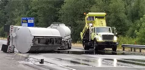 Tanker Driver Charged With Dui After Rolling On I 5 Near Centralia