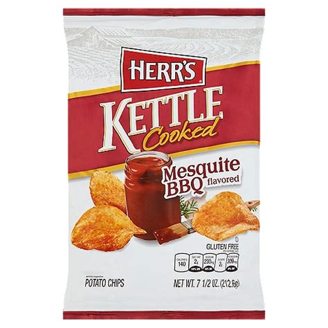 Herr S Kettle Cooked Mesquite Bbq Flavored Potato Chips 7 1 2 Oz