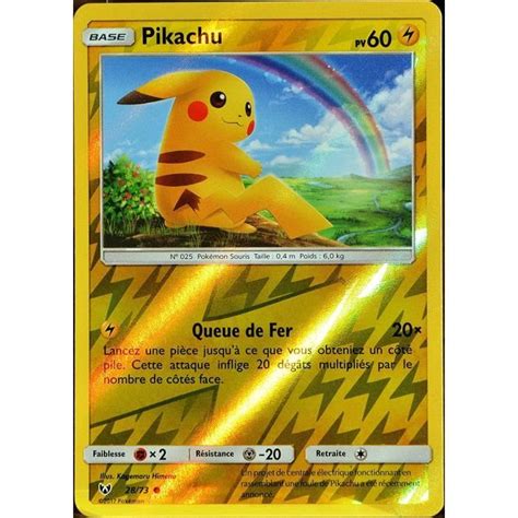 Carte Pok Mon Pikachu Pv Reverse Sl L Gendes Brillantes