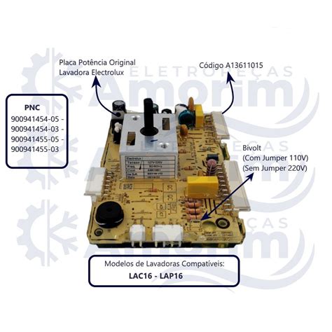 Placa Potência Lavadora Electrolux Eletropeças Amorim