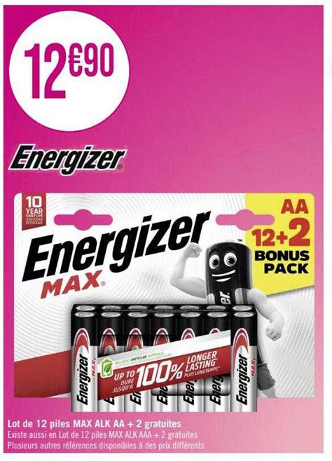 Promo Piles Max Lr Ou Lr Energizer Chez Auchan