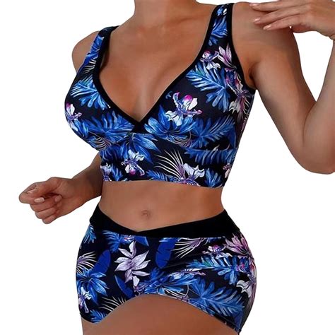 Floral Print Swimsuits For Women Bikini Bottoms Women High Waisted