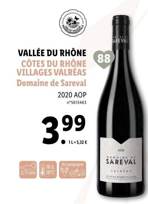 Promo C Tes Du Rh Ne Villages Valr As Domaine De Sareval Chez Lidl