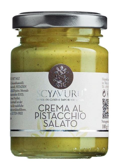 Crema al Pistacchio Salato Süße Pistaziencreme mit Salz Scyavuru 100