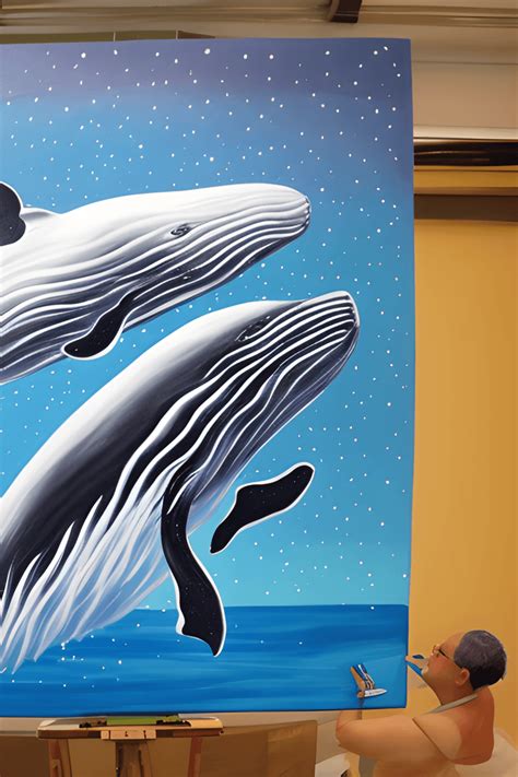 Whale Painting Graphic · Creative Fabrica