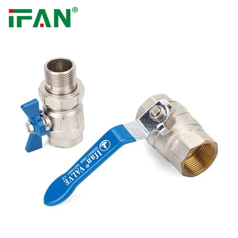 Ifan Plating Color Ball Valves All Size Water Piping Water Brass Valve