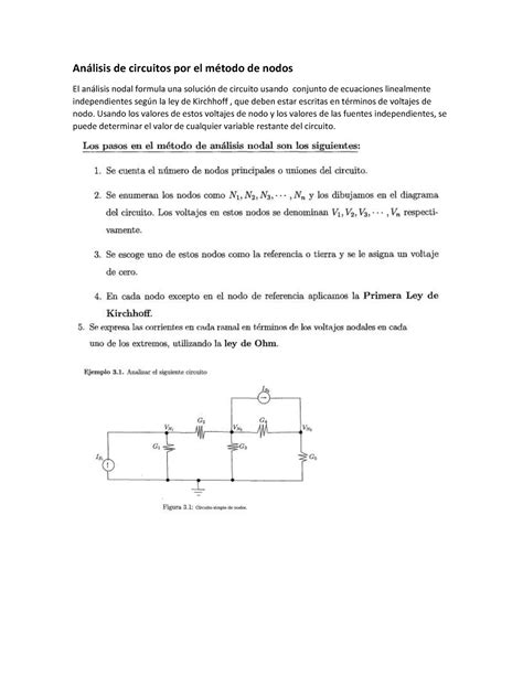 An Lisis De Circuitos Por El M Todo De Nodos Anlisis De Circuitos