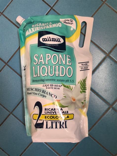 Mil Mil Professional Sapone Liquido Ricarica Busta Muschio Bianco 2000