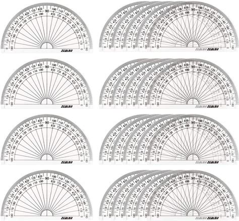 Amazon EBoot 20 Pack Plastic Protractor 180 Degrees Protractor