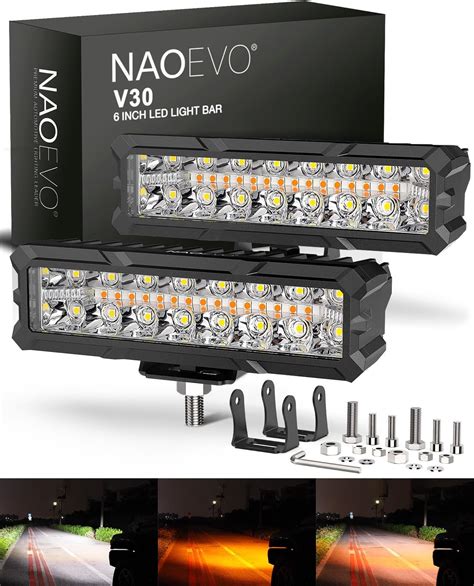 Amazon Naoevo In Led Light Bar W Lm Led Driving Lights