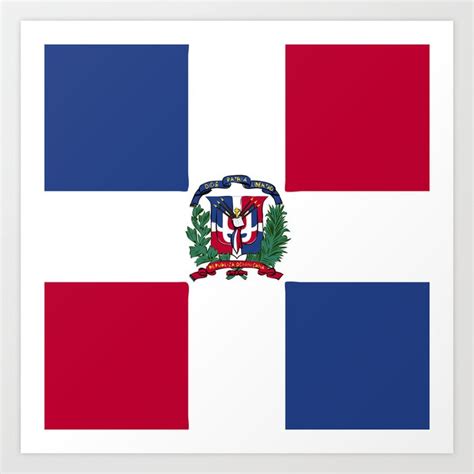 Dominican Republic flag emblem Art Print by Textures | Society6