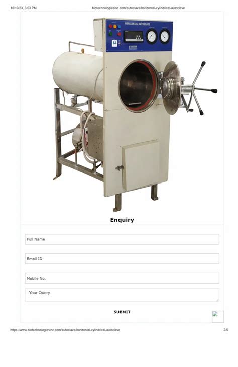 Horizontal Rectangular Cylindrical Autoclave At Best Price In New Delhi