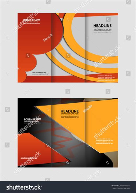 Custom Tri Fold Brochure Template Works Great Royalty Free Stock