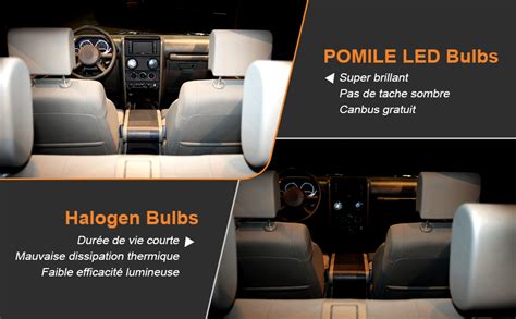 Amazon Fr Pomile Led Ampoules De Voiture T W W Dc V Canbus