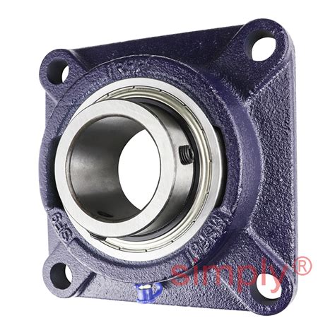 Rhp Sf Four Bolt Square Cast Iron Flange Housing And Inch Bore Grub