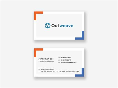 Customizable Printable Business Card Design Dbcp Outweave