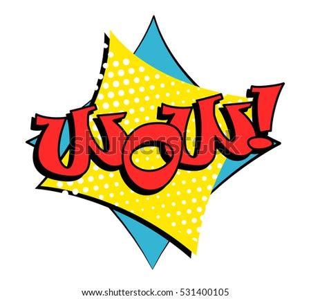 Wow Speech Bubble Retro Style Vector Stock Vector Shutterstock