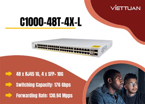 Switch Cisco C1000-48T-4X-L Catalyst 1000 with 48x 10/100/1000 ports ...