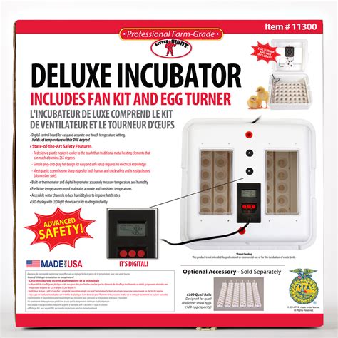 Little Giant Deluxe Incubator W Egg Turner Durapro Health