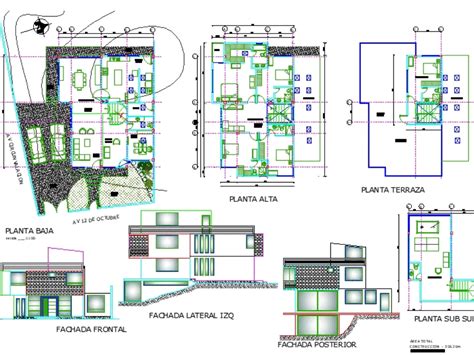 Casa Unifamiliar En AutoCAD Descargar CAD 346 15 KB Bibliocad