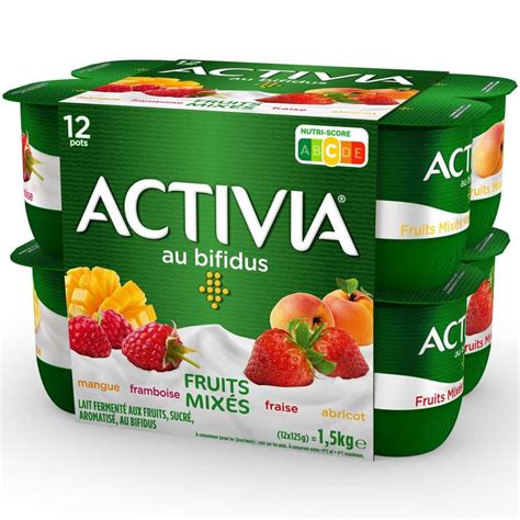 Yaourt au bifidus panachés aux fruits Activia 12 x 125 g La Belle