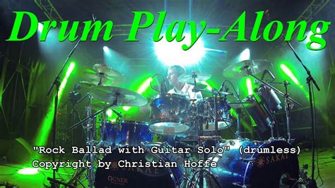 Play Along Drums Rock Ballad Backing Track Drumless With Click Youtube