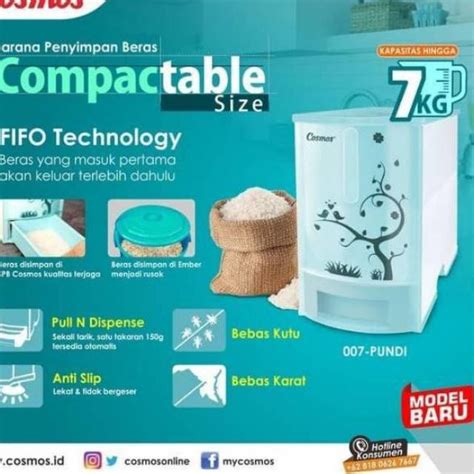 Jual Cosmos Pundi Sarana Penyimpan Beras Kg Rice Box Cosmos