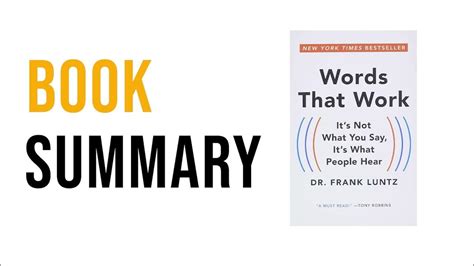 Words That Work By Frank Luntz Free Summary Audiobook Youtube