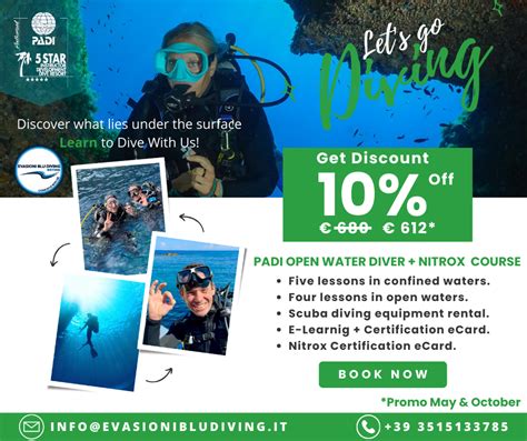 PADI OPEN WATER DIVER NITROX Evasioni Blu Diving