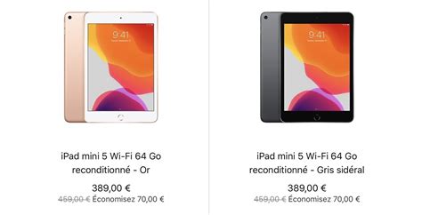 Consomac Des iPad mini 5 à 389 sur le Refurb Store