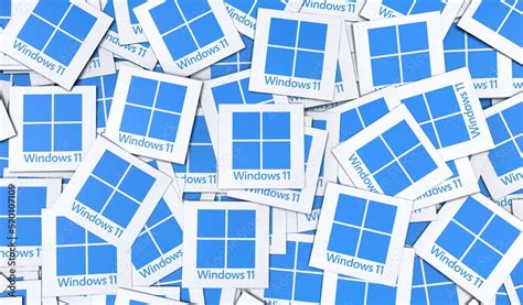 windows 11, social media 3d Logo Visual Scene Stock Photo | Adobe Stock