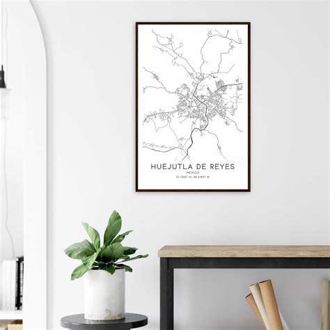 Huejutla de Reyes Mexico Map Poster, Huejutla de Reyes City Road Wall Art Print - Custom Maps ...