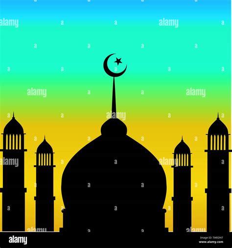 Silhouette Of Mosque Stock Vector Images Alamy