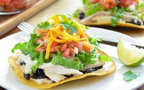 Chicken And Black Bean Tostadas Myfitnesspal