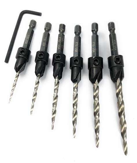 Ftg Usa Countersink Drill Bit Set Tapered Countersink