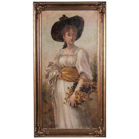 Early 19th Century Neoclassical Painting Of A Roman Woman For Sale At