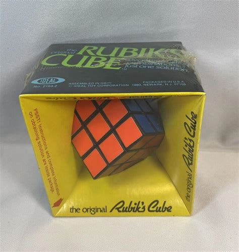 Vintage 1980 Nip Original Rubiks Cube 2164 2 Factory Sealed Ideal