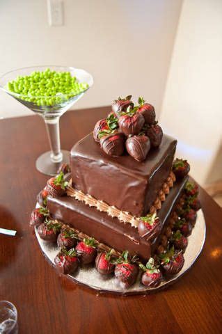 Chocolate Covered Strawberry Grooms Cake