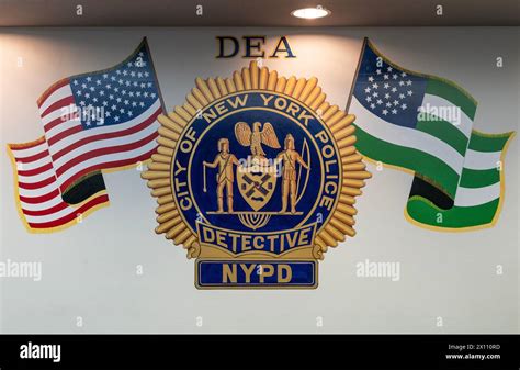 Dea Logo Seen On The Wall As Senator Kirsten Gillibrand Speaks During